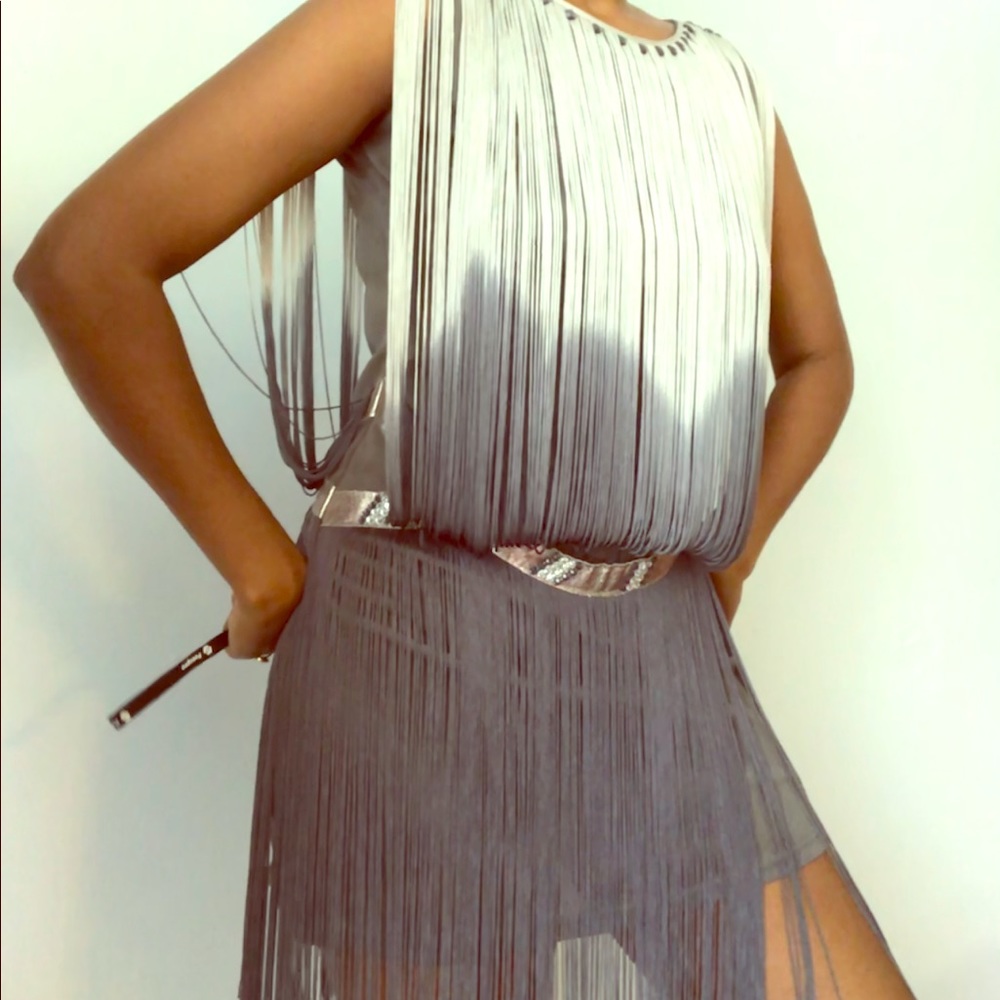 New Year’s Eve silver dress